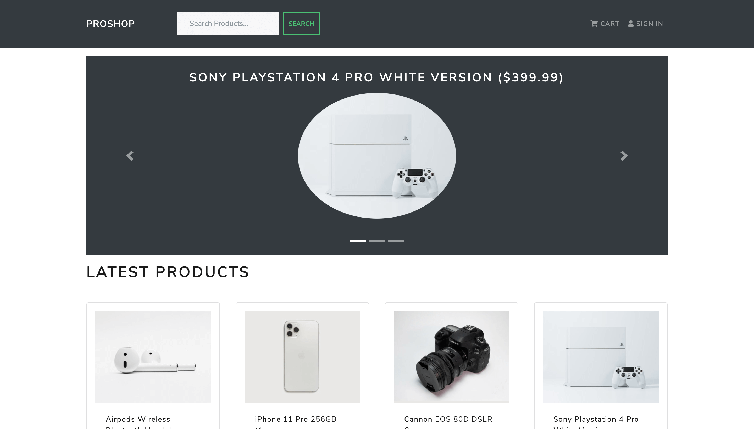 Ecommerce full stack store